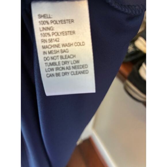 London Times Navy Lace V Neck Short Sleeve Fit and Flare Midi Dress - Size 18W - Picture 6 of 9